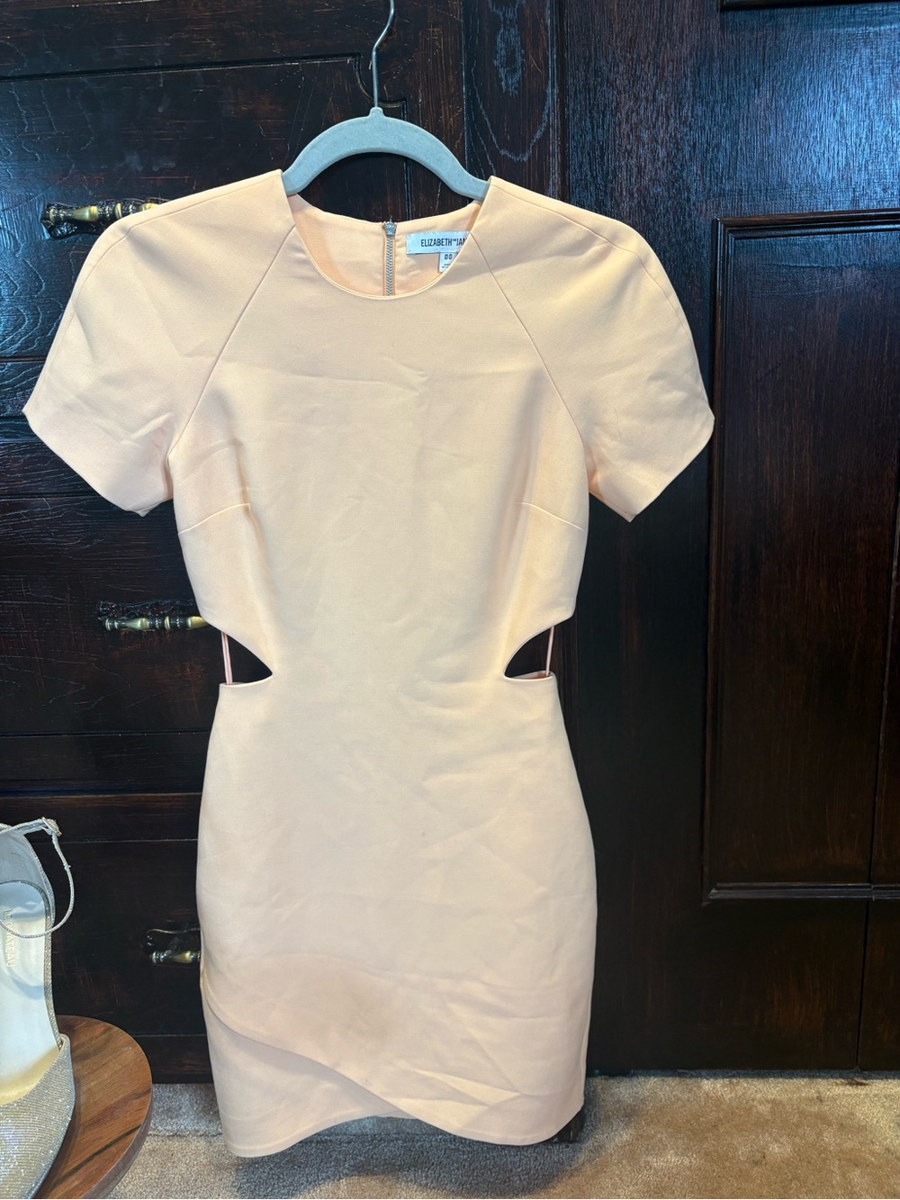 Elizabeth and James Peach Cutout Mini Dress